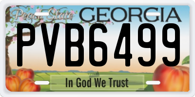 GA license plate PVB6499