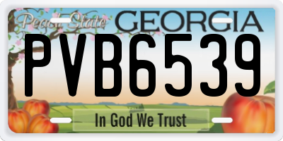 GA license plate PVB6539