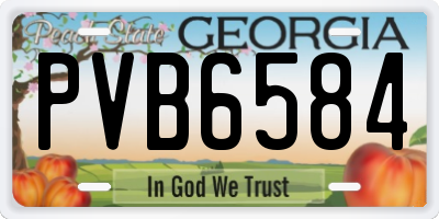 GA license plate PVB6584