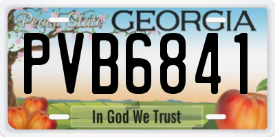 GA license plate PVB6841