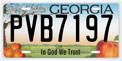 GA license plate PVB7197
