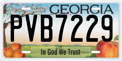 GA license plate PVB7229