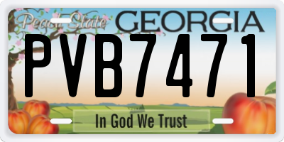 GA license plate PVB7471