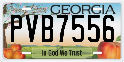 GA license plate PVB7556