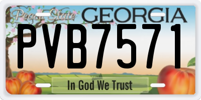 GA license plate PVB7571