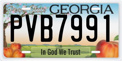 GA license plate PVB7991
