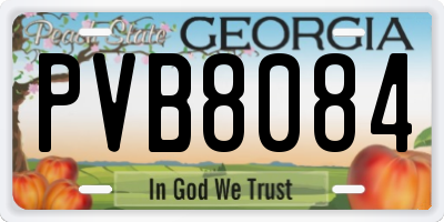 GA license plate PVB8084