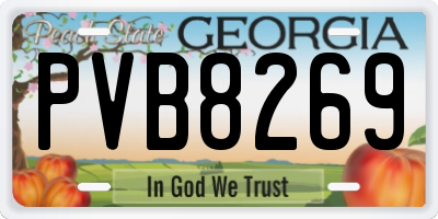 GA license plate PVB8269