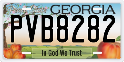 GA license plate PVB8282