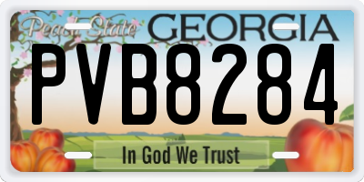 GA license plate PVB8284