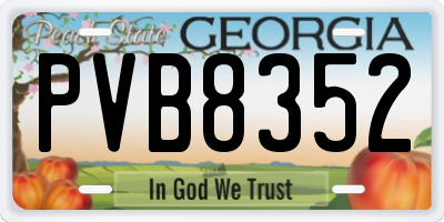 GA license plate PVB8352