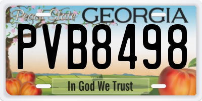 GA license plate PVB8498
