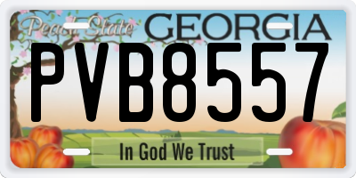 GA license plate PVB8557