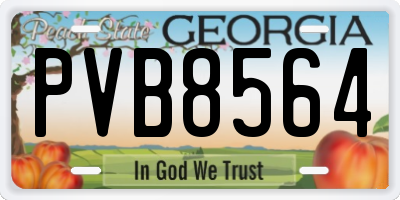 GA license plate PVB8564