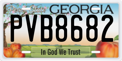 GA license plate PVB8682
