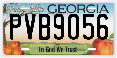 GA license plate PVB9056