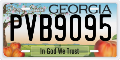 GA license plate PVB9095