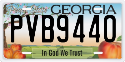 GA license plate PVB9440