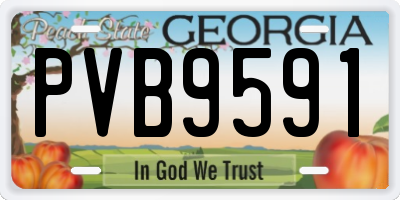 GA license plate PVB9591