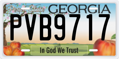 GA license plate PVB9717