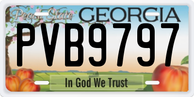 GA license plate PVB9797