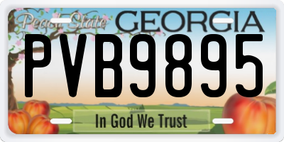 GA license plate PVB9895