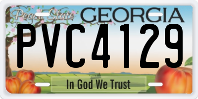 GA license plate PVC4129