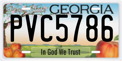 GA license plate PVC5786