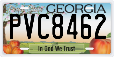 GA license plate PVC8462