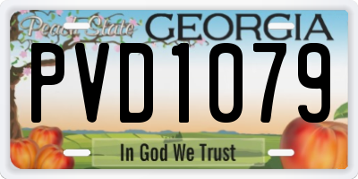 GA license plate PVD1079