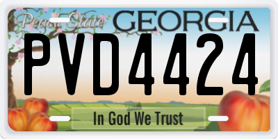 GA license plate PVD4424