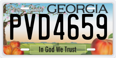 GA license plate PVD4659