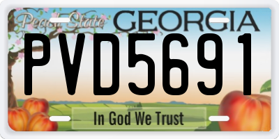 GA license plate PVD5691