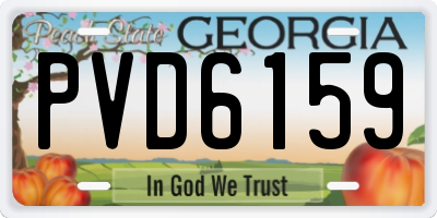 GA license plate PVD6159