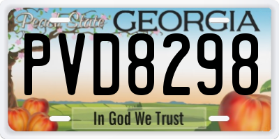 GA license plate PVD8298