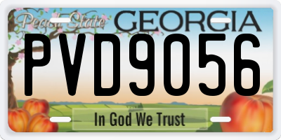 GA license plate PVD9056