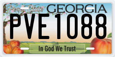 GA license plate PVE1088