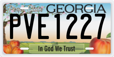 GA license plate PVE1227