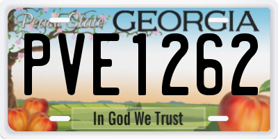 GA license plate PVE1262