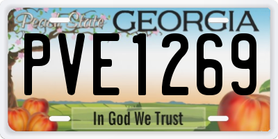 GA license plate PVE1269