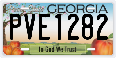 GA license plate PVE1282