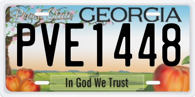 GA license plate PVE1448