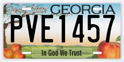 GA license plate PVE1457