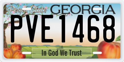 GA license plate PVE1468