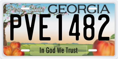 GA license plate PVE1482