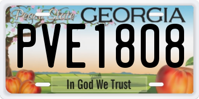 GA license plate PVE1808