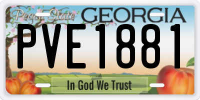 GA license plate PVE1881