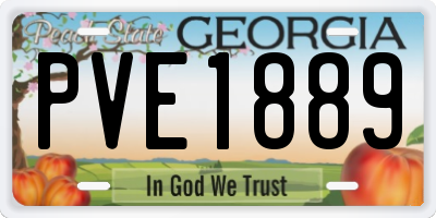 GA license plate PVE1889