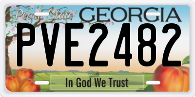 GA license plate PVE2482