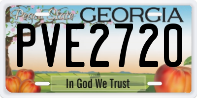 GA license plate PVE2720